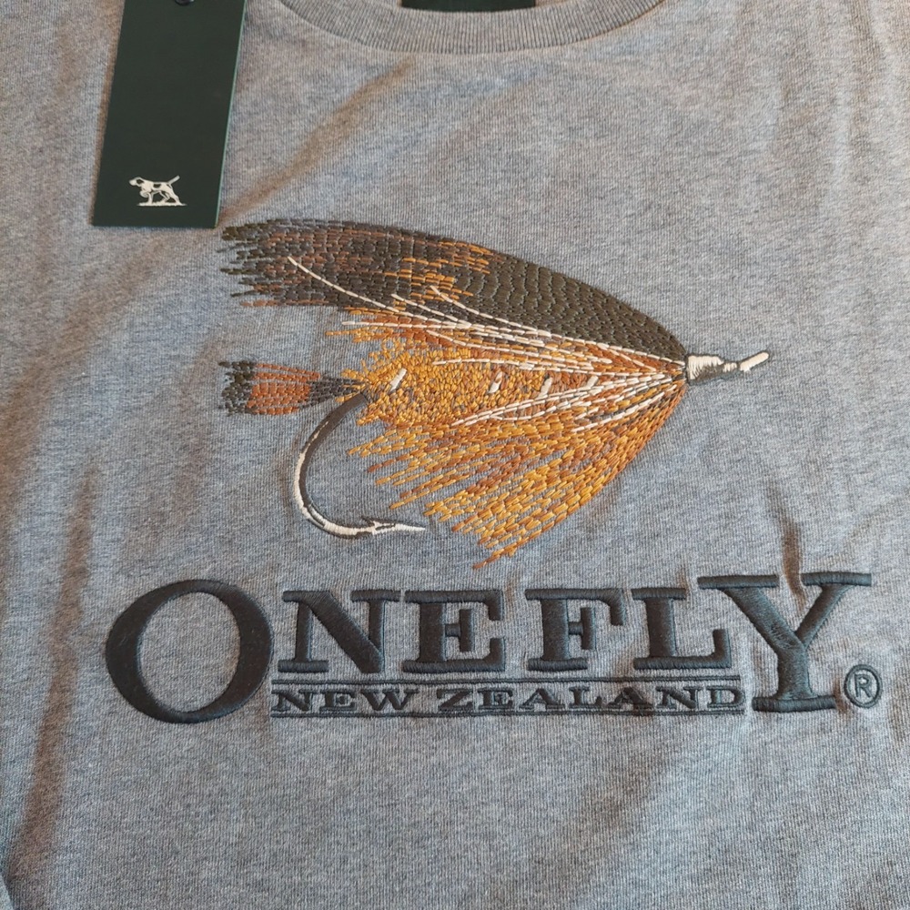 Rodd & Gunn Men's One Fly Fishing LS Crew Sweatshirt Concrete Size XXL $148 NEW! - Picture 3 of 10